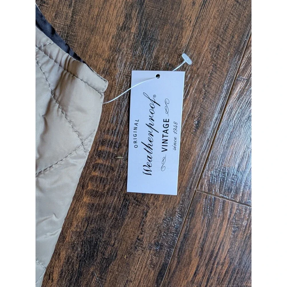 Weatherproof® Vintage Womens Diamond Quilt Vest, Driftwood, Small, NEW!! - Picture 3 of 9